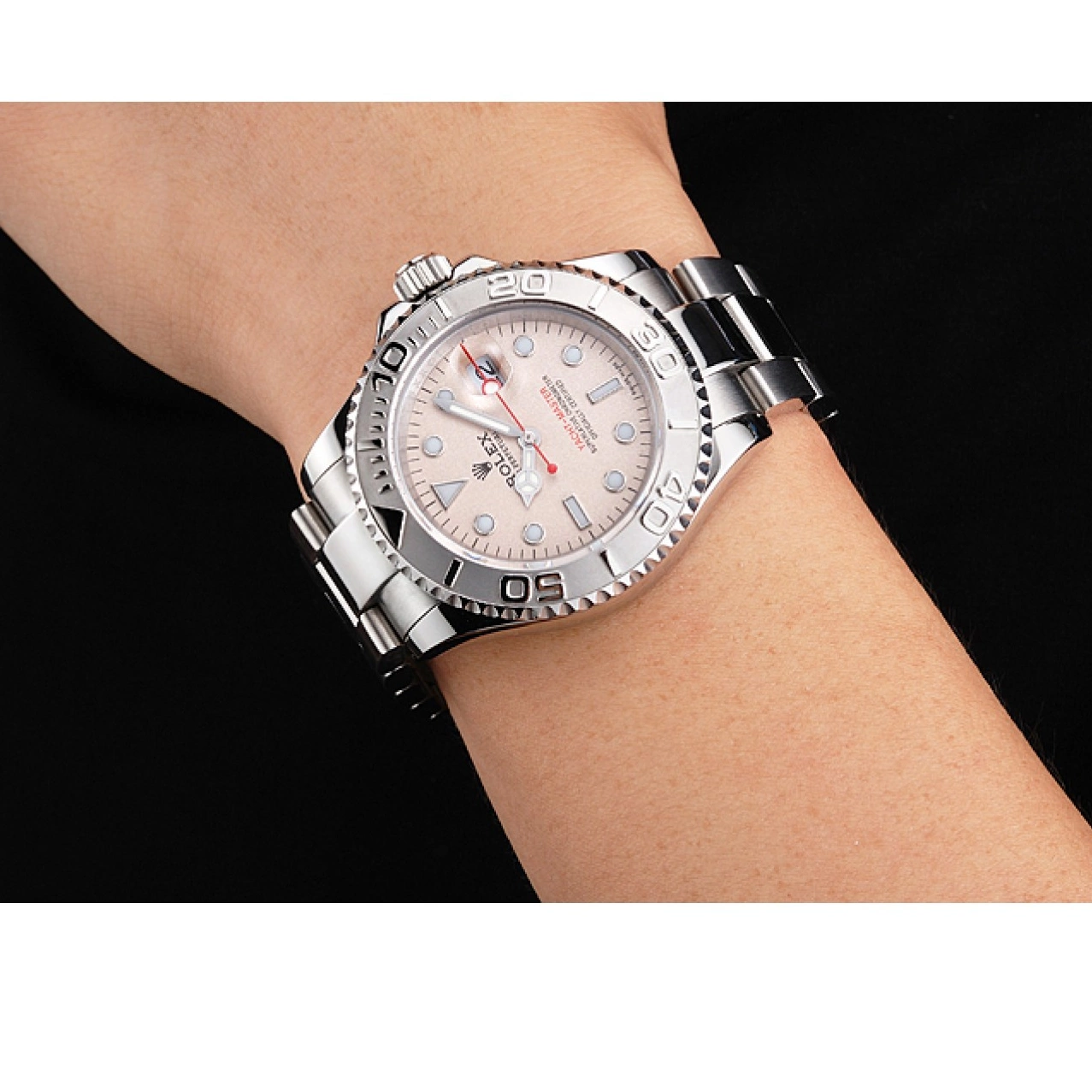 Rolex aaa copy Yacht-Master Dial Stainless Bracelet Swiss Steel Case And Champagne Rolex 0815